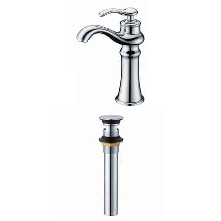 AMERICAN IMAGINATIONS Deck Mount CUPC Approved Lead Free Brass Faucet Set In Chrome Color, Overflow Drain Incl. AI-33672